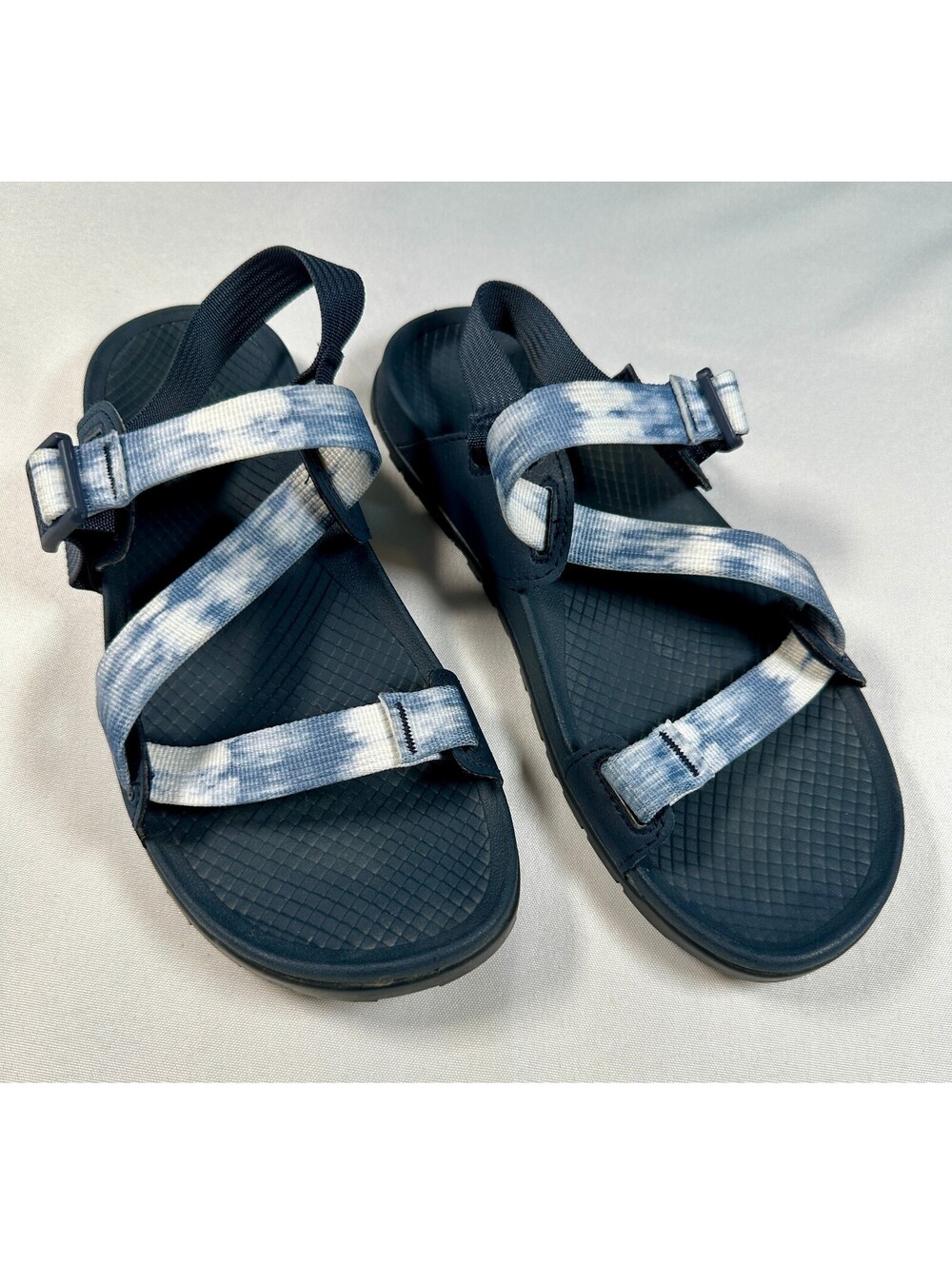 Chaco Lowdown Faded Blue Fog Tie Dye Strappy Sport Sandals Women's Size 9